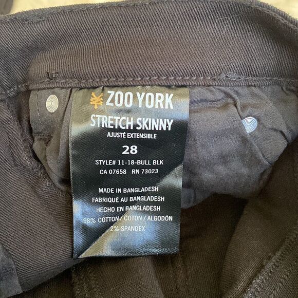 NWT Zoo York Stretch Skinny Skateboarding Jeans Black 28” Waist - Unisex - Picture 8 of 12